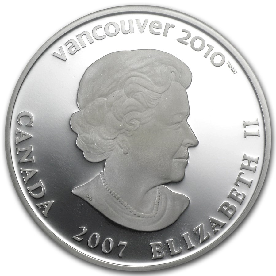 Stříbrná mince 1 oz Atletika Vancouver Zimní olympijské hry 2007 Holografická