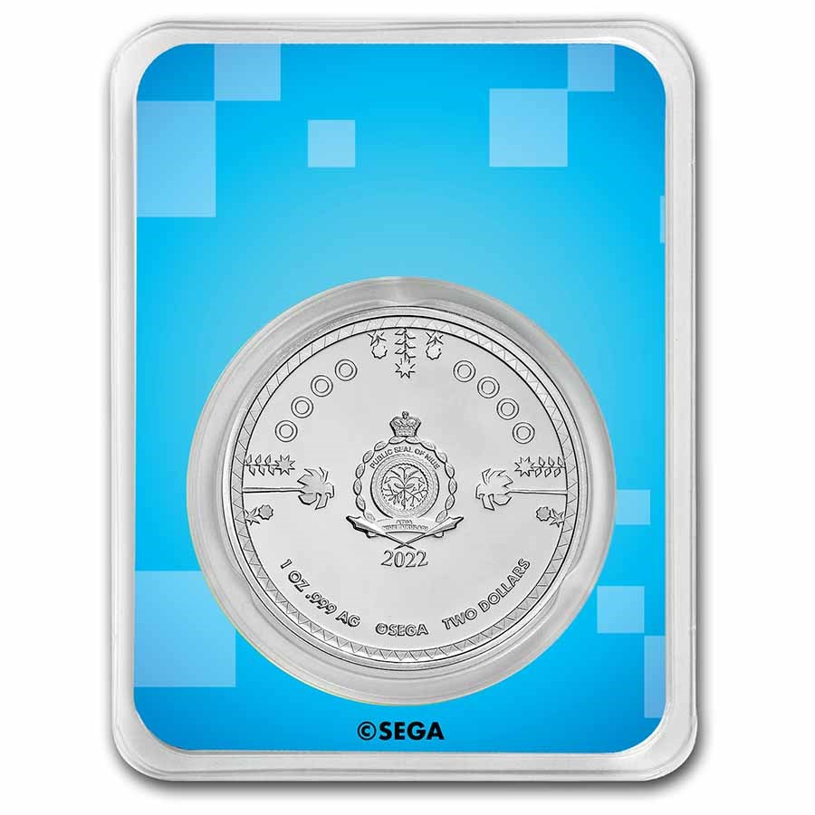 Stříbrná mince 1 oz Sonic the Hadgehog SEGA 2022 BU v kartě
