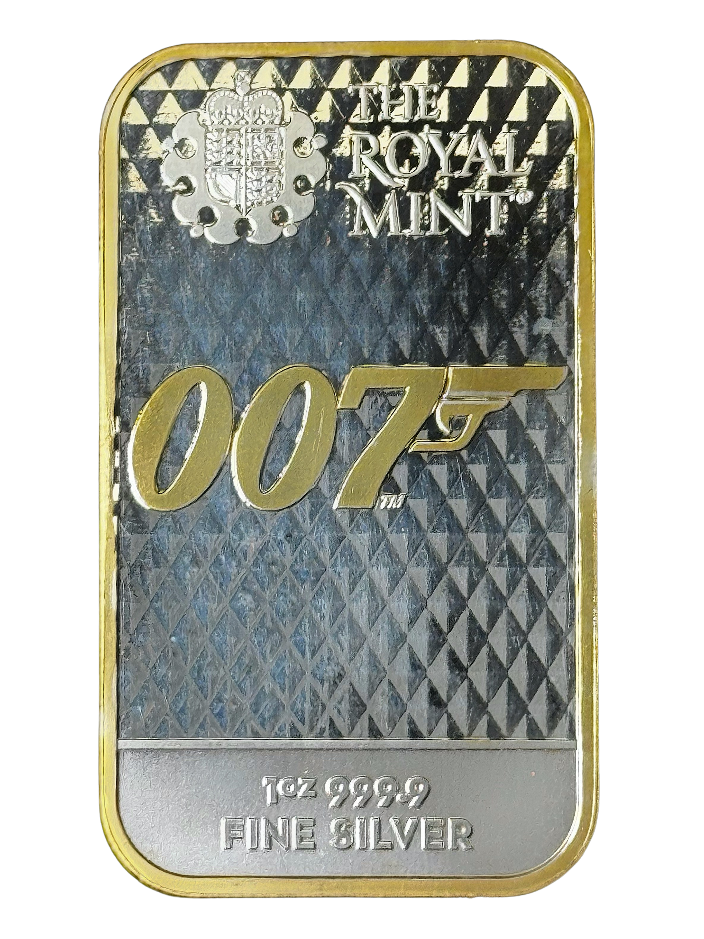 Stříbrný slitek 1 oz James Bond 007 "Diamanty jsou věčné" 2022 Pozlacená Limitovaná edice