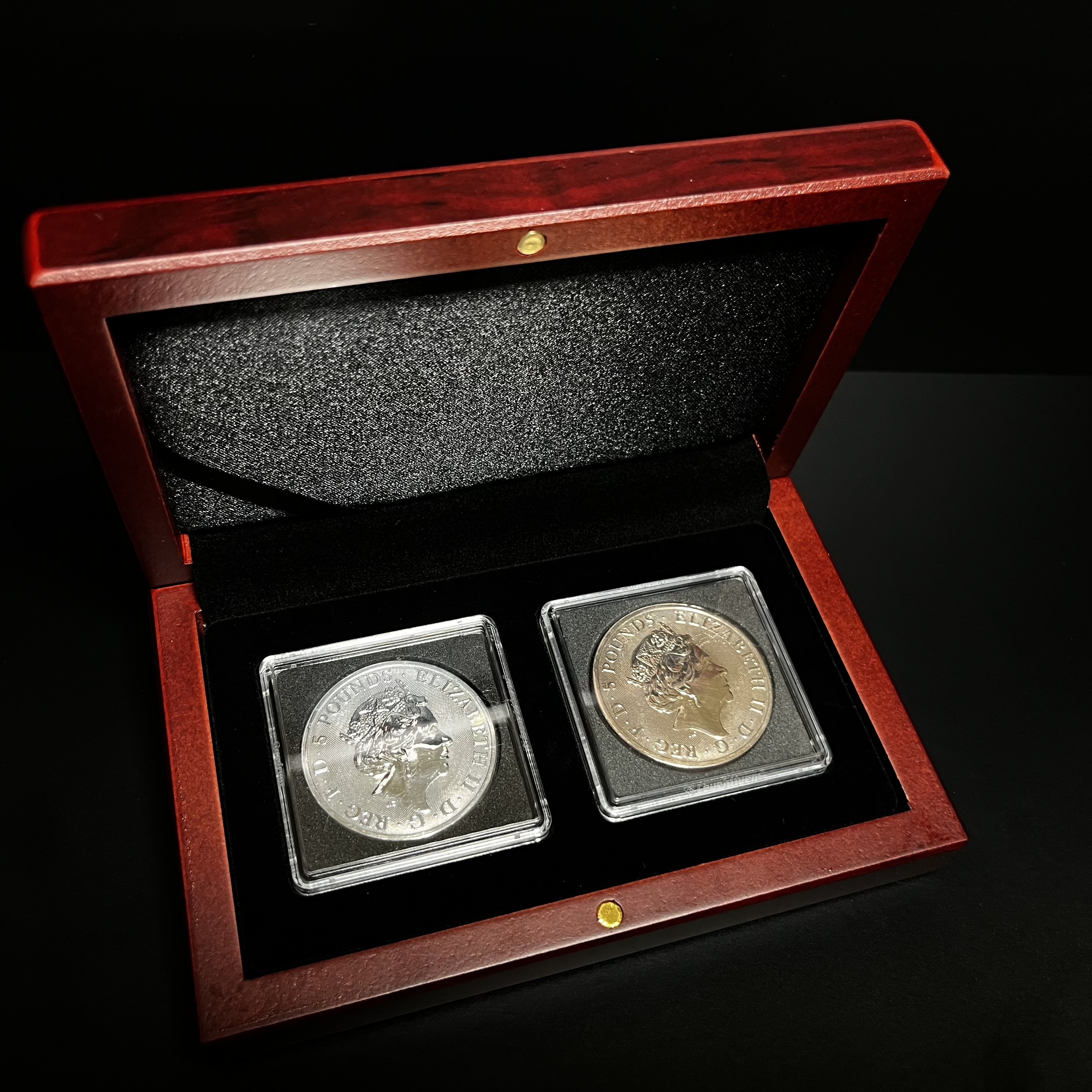 Královská stříbrná sada 2x 2 oz Queen's Beasts Completer 2021