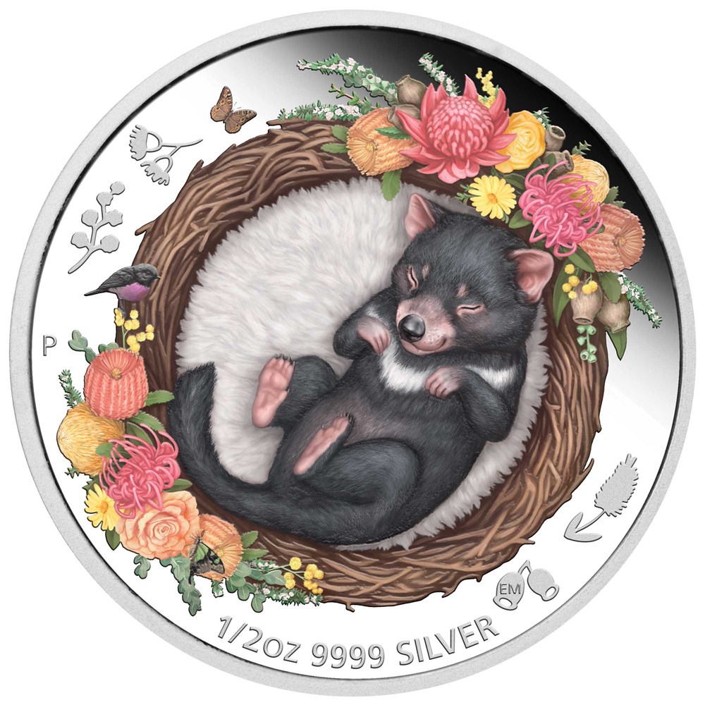 Stříbrná mince 1/2 oz Tasmánský Čert Dreaming Down Under 2021 Proof