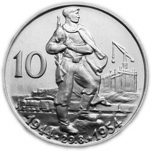 Stříbrná mince 10 Kč Desetikoruna 1944-1954