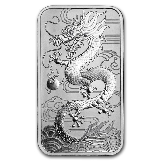 Stříbrný slitek 1 oz Rectangle Dragon 2018