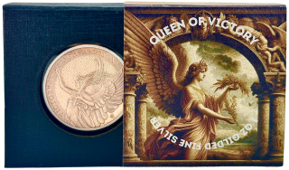 Stříbrná mince 1 oz Queens Virtues Victory 2021 Pozlacená Limitovaná edice