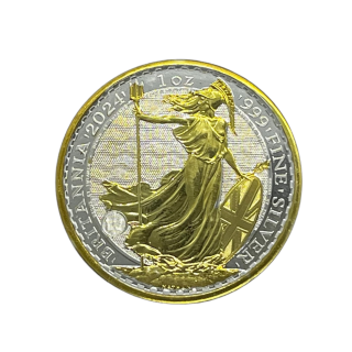 Stříbrná mince 1 oz Britannia 2024 Pozlacená Limitovaná edice