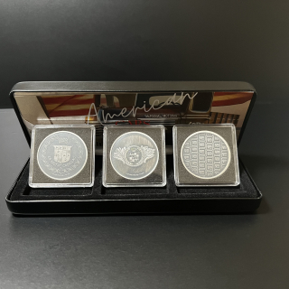 Sada Stříbrných mincí 3 x 1 oz American car Limitovaná edice Ostařená