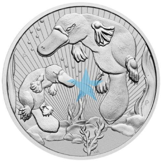 Stříbrná mince Ptakopysk a mládě - Piedfort 2 oz 2021